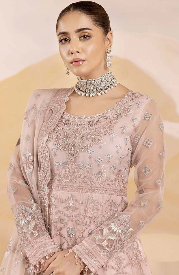 Lavish - Pareesa Chiffon Collection'24 By Lavish Embroidered Suit Unstithced 3 Piece - aubranz.com