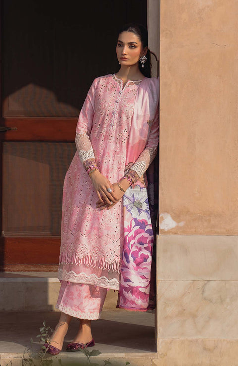 Xenia - Farozaan By Xenia Embroidered Lawn suit Unstitched 3 Piece XNFRZ24L 07 - Afef - Summer Collection - aubranz.com