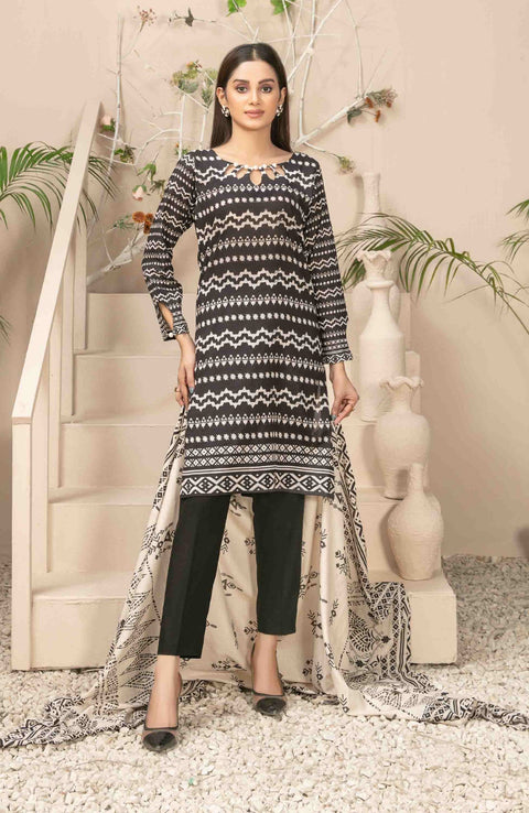 Tawakkalfabrics - Tiyani Digital Printed Slub Lawn'24 By Tawakkal Unstitched 3 Piece Summer Collection - aubranz.com