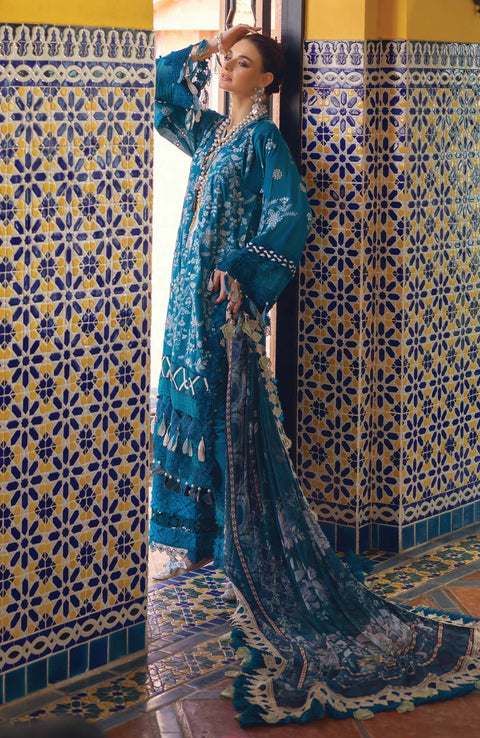 Annus Abrar - Neroli Luxury By Annus Abrar Lawn Suit'24 Unstitched 3 Piece Suit Summer Collection - aubranz.com