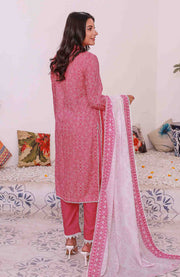 Abtextiles - Meerub Ikat Wrinkle Free Collection'25 By Ab Textiles Embroidered Lawn Suit Unstitched 3 Piece - Summer Collection - aubranz.com