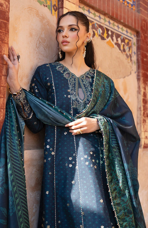 Xenia - Rumi Luxe'25 By Xenia Embroidered Chiffon Suit Unstitched 3 piece - Formal Collection - aubranz.com