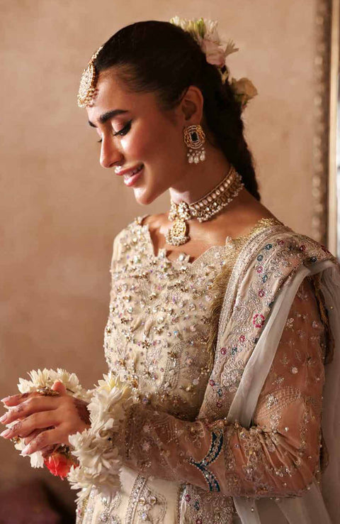 Nureh - Jhoomro By Nureh Embroidered Organza Suit Unstitched 3 Piece - aubranz.com