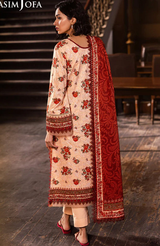 Asimjofa - Asim Jofa Lawn'25 Printed Suits Unstitched 3 Piece - Summer Collection - aubranz.com