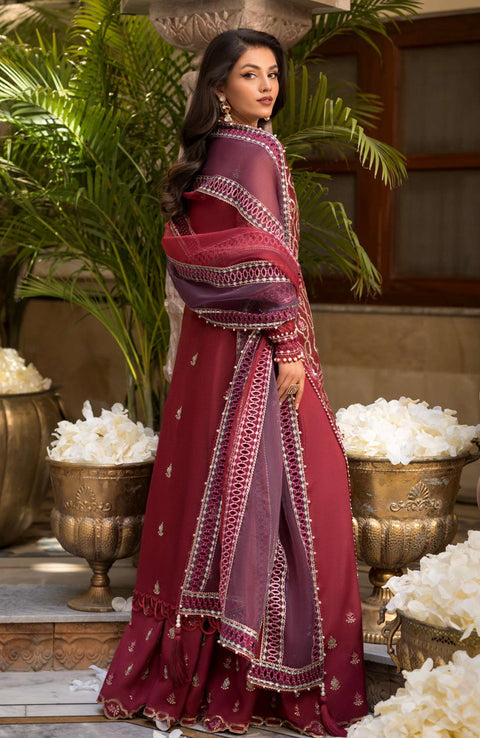 Elaf - Celebrations by Elaf Embroidered Organza Suit Unstitched 4 Piece - Formal Collection - aubranz.com