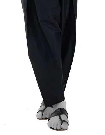 LAWN BLACK SHALWAR - J. JUNAID JAMSHED &nbsp;SKU#TROUSER16 aubranz.com