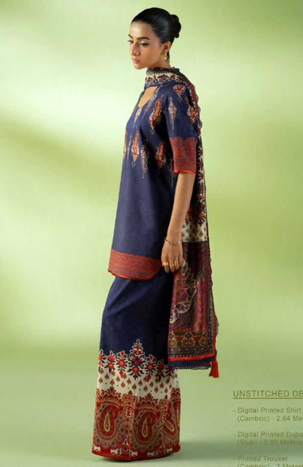 Saira_Rizwan - Joolie Prints Collecetion'25 By Saira Rizwan Printed Lawn Suit Unstitched 3 Piece - Summer Collection - aubranz.com