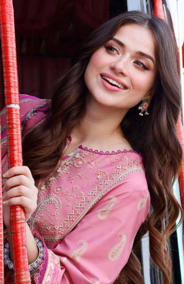 Aaina e Gulabi Asim Jofa Arabic Lawn Collection 2024 SKU#49