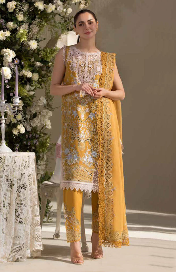 Sobia_Nazir - Sobia Nazir Luxury Lawn'25 Embroidered Suits Unstitched 3 Piece - Summer Collection - aubranz.com