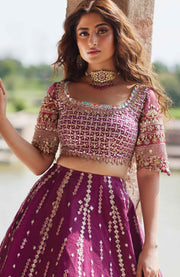 Qalamkar - Qalamkar shadmani raw silk'24 embroidered suits unstitched 3 piece - festive collection - aubranz.com