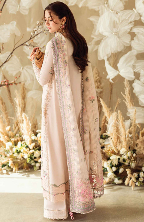 Qalamkar - Qalamkar Sahil Luxury Lawn'25 Embroidered Suit Unstitched 3 Piece - Summer Collection - aubranz.com