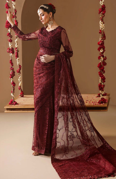 Alizehbybilal - REENA FORMALS'24 BY ALIZEH HANDCRAFTED SUITS UNSTITCHED 3 PIECE - WEDDING COLLECTION - aubranz.com