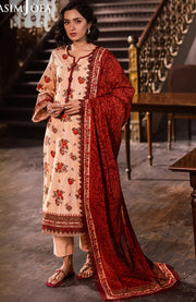 Asimjofa - Asim Jofa Lawn'25 Printed Suits Unstitched 3 Piece - Summer Collection - aubranz.com