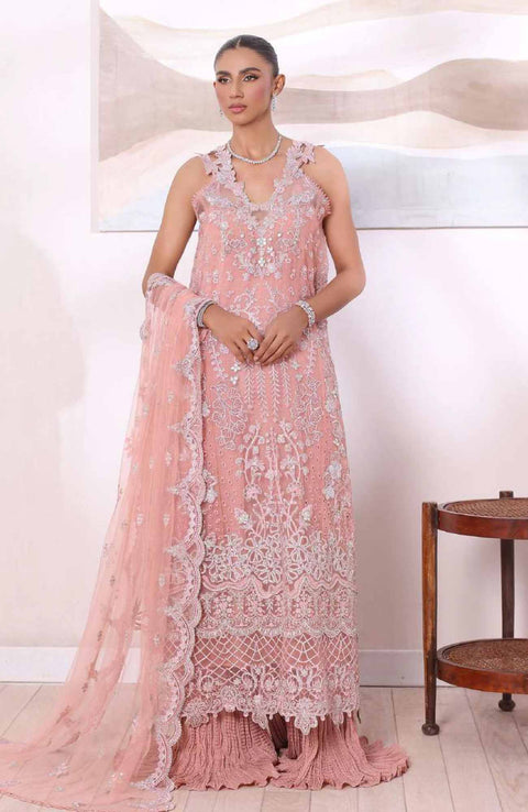 Sadiaasad - De Luxe'24 Noor By Saadia asad Embroidered Chiffon Suit Unstitched 3 Piece - aubranz.com