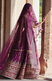 Qalamkar - Qalamkar shadmani raw silk'24 embroidered suits unstitched 3 piece - festive collection - aubranz.com