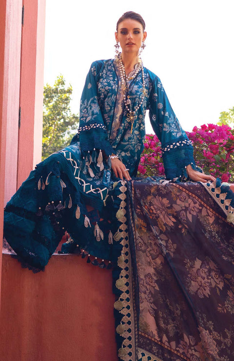 Annus Abrar - Neroli Luxury By Annus Abrar Lawn Suit'24 Unstitched 3 Piece Suit Summer Collection - aubranz.com