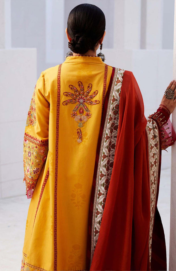 Zara_Shahjahan - Lawn Unstitched'24 By Zara Shahjahan Embroidered Lawn Suit Unstitched 3 Piece LUZS24L 1A - Summer Collection - aubranz.com