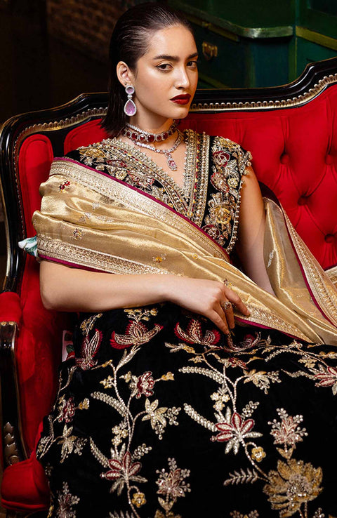 Mushq - Mushq Embroidered Velvet'24 Suit Unstitched 3 Piece - Winter Collection - aubranz.com