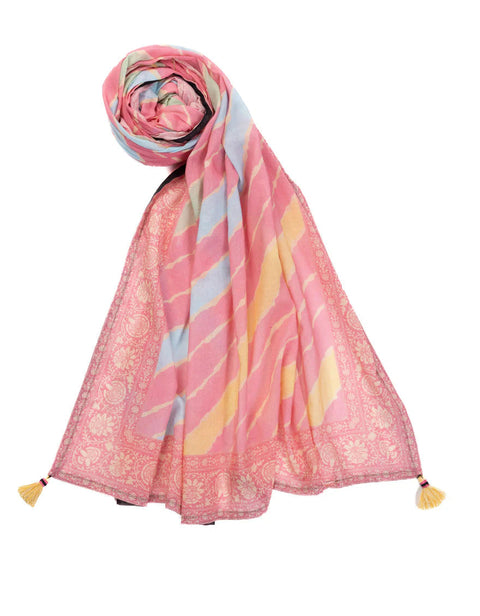 LAWN PINK DUPATTA - J. JUNAID JAMSHED SKU#D3 aubranz.com