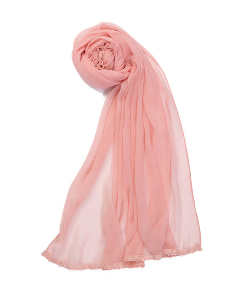 IMPURE CHIFFON PINK DUPATTA - J. JUNAID JAMSHED SKU#D6 aubranz.com