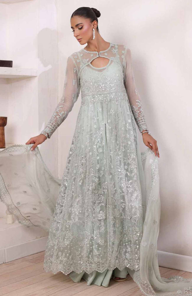 Sadiaasad - De Luxe'24 Noor By Saadia asad Embroidered Chiffon Suit Unstitched 3 Piece - aubranz.com
