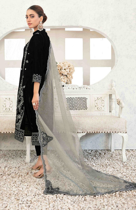 Tawakkalfabrics - VELVET REVERIE BY TAWAKKAL EMBROIDERED SUITS UNSTITCHED 3 PIECE - WINTER COLLECTION - aubranz.com