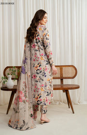 Zarif - Prints by Zarif Georgette Silk'24 Unstitched 3 Piece - WINTER COLLECTION - aubranz.com
