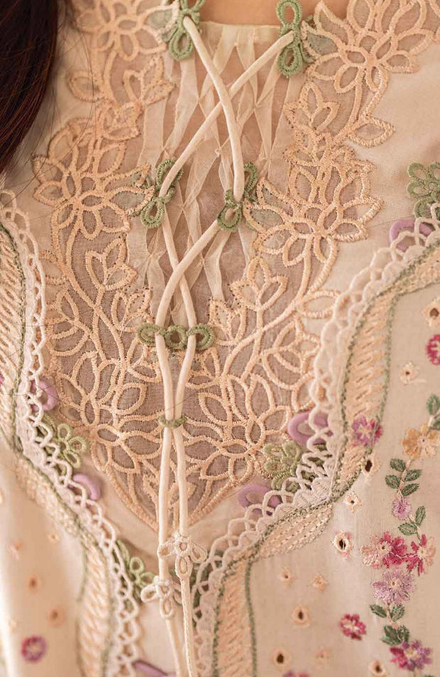 Qalamkar - Qalamkar Sahil Luxury Lawn'25 Embroidered Suit Unstitched 3 Piece - Summer Collection - aubranz.com