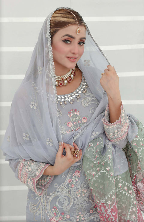 Pakdaman - PEHCHAAN FORMALS'24 BY PAKDAMAN EMBROIDERED SUITS UNSTITCHED 3 PIECE - FORMAL COLLECTION - aubranz.com