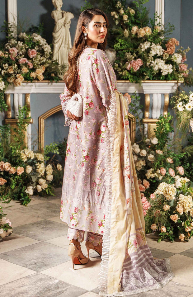 Alzohaib - Printkari Cutwork Applique Embroidered'24 By Al Zohaib Unstitched Cambric 3 Piece Suits Winter Collection - aubranz.com