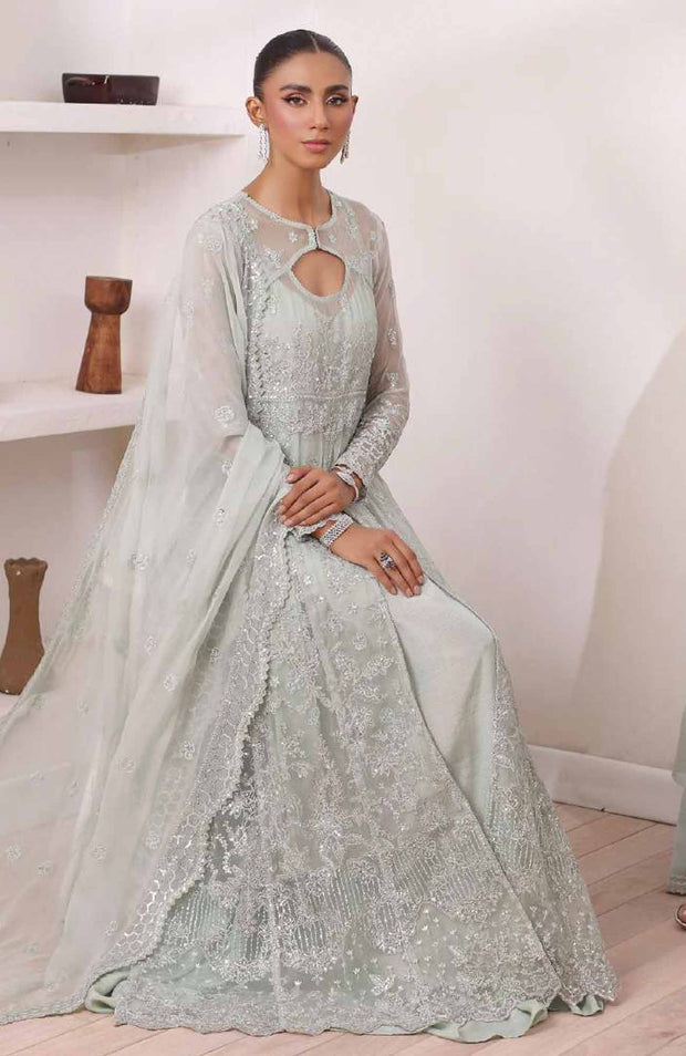 Sadiaasad - De Luxe'24 Noor By Saadia asad Embroidered Chiffon Suit Unstitched 3 Piece - aubranz.com