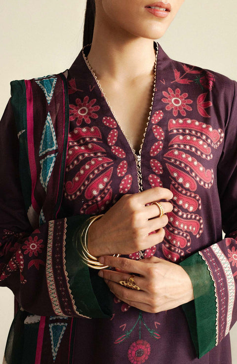 Zara_Shahjahan - Coco Prints'25 Vol-4 by Zara Shahjahan Printed Lawn Suits Unstitched 3 Piece - Summer Collection - aubranz.com