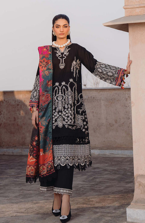 Xenia - Farozaan By Xenia Embroidered Lawn suit Unstitched 3 Piece XNFRZ24L 05 - Adan - Summer Collection - aubranz.com