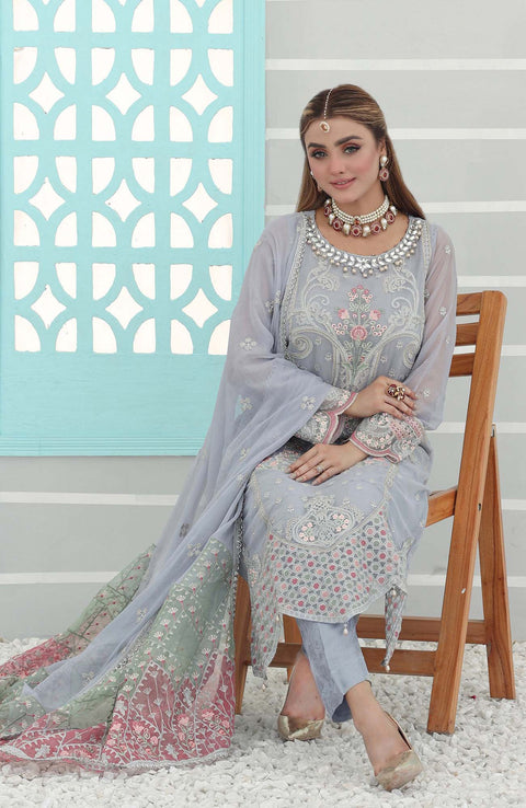 Pakdaman - PEHCHAAN FORMALS'24 BY PAKDAMAN EMBROIDERED SUITS UNSTITCHED 3 PIECE - FORMAL COLLECTION - aubranz.com