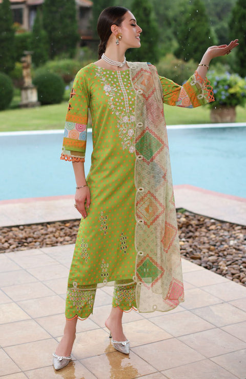 Charizma - Sheen Lawn'25 By Charizma Embroidered Suits Unstitched 3 Piece - Summer Collection - aubranz.com
