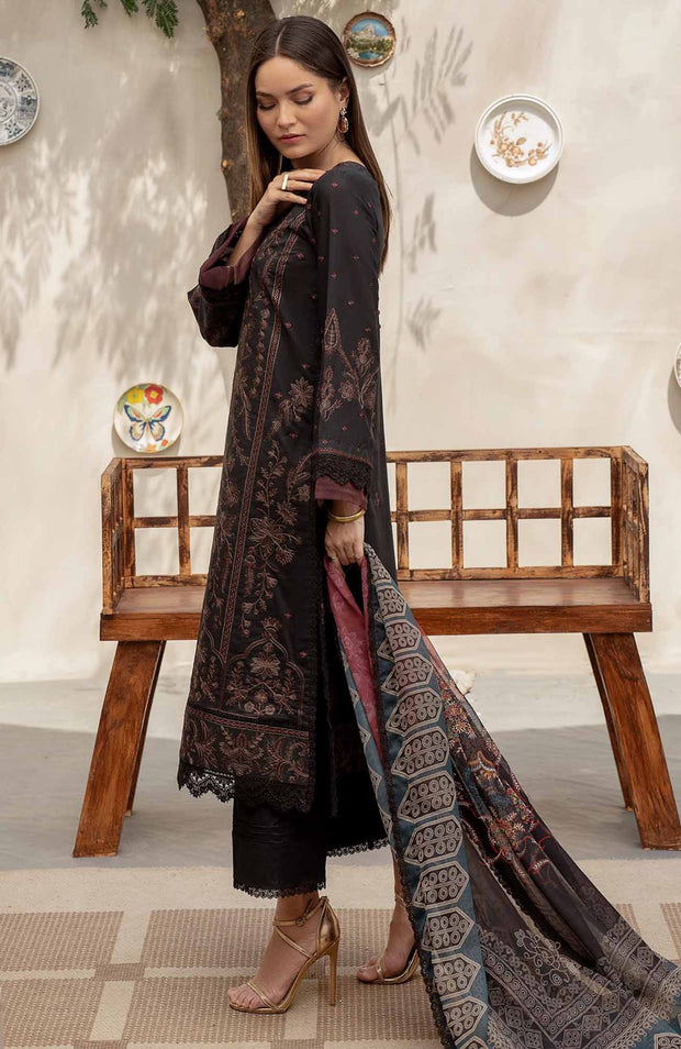 Zarif - Festive Embroidered Printed Edit'24 By Zarif Lawn Suit Unstitched 3 Piece Summer Collection - aubranz.com