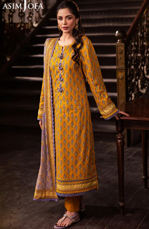 Asimjofa - Asim Jofa Lawn'25 Printed Suits Unstitched 3 Piece - Summer Collection - aubranz.com