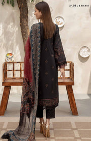 Zarif - Festive Embroidered Printed Edit'24 By Zarif Lawn Suit Unstitched 3 Piece Summer Collection - aubranz.com