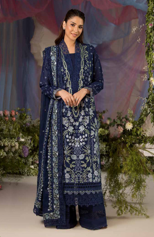 Sobia_Nazir - Sobia Nazir Luxury Lawn'25 Embroidered Suits Unstitched 3 Piece - Summer Collection - aubranz.com