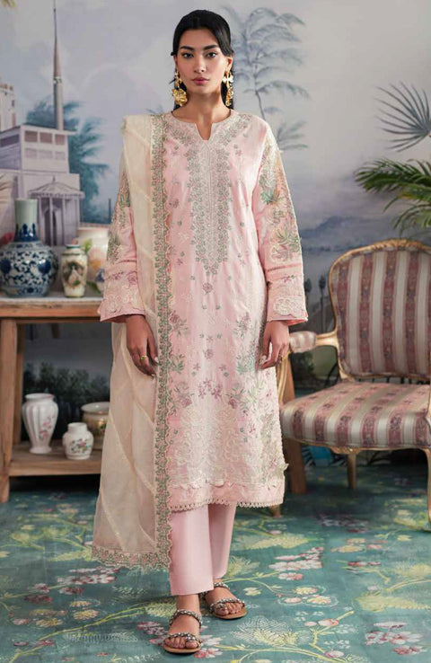 Emaanadeel - Ayera Luxury By Emaan Adeel Lawn Suit Unstitched 3 Piece EAAYR24L 01 Summer Collection - aubranz.com
