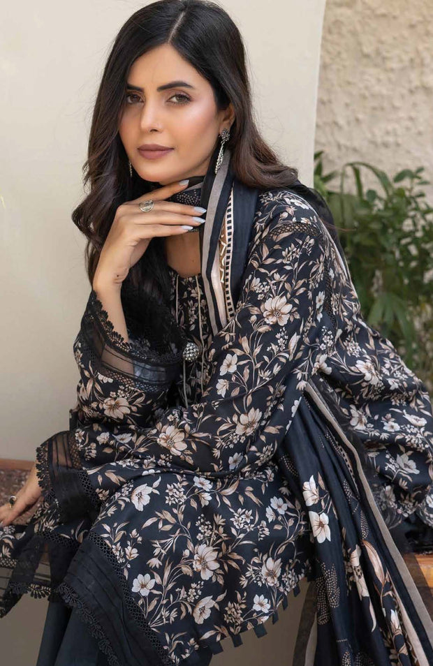 Firdous - RESHAM CAMBRIC BY FIRDOUS PRINTED SUITS UNSTITCHED 3 PIECE - WINTER COLLECTION - aubranz.com