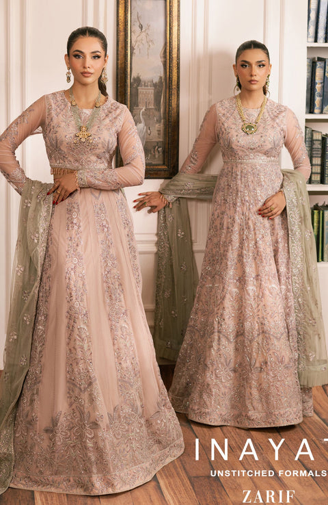 Zarif - INAYAT FORMALS'24 BY ZARIF EMBROIDERED SUITS UNSTITCHED 3 PIECE - FORMAL COLLECTION - aubranz.com