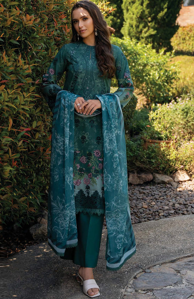 Afrozeh - Afrozeh Damask Lawn'25 Embroidered Suits Unstitched 3 Piece - Summer Collection - aubranz.com