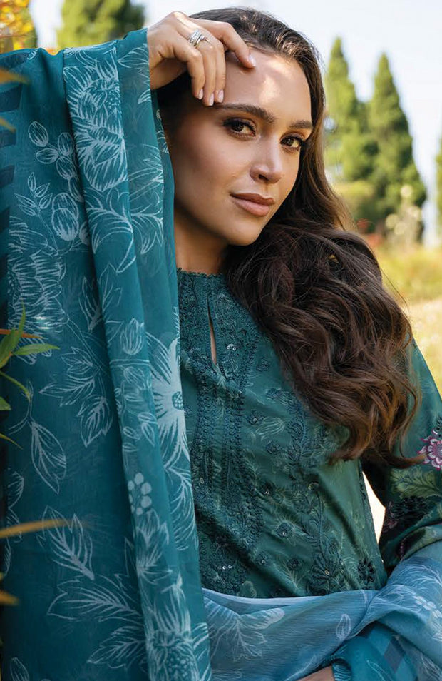 Afrozeh - Afrozeh Damask Lawn'25 Embroidered Suits Unstitched 3 Piece - Summer Collection - aubranz.com