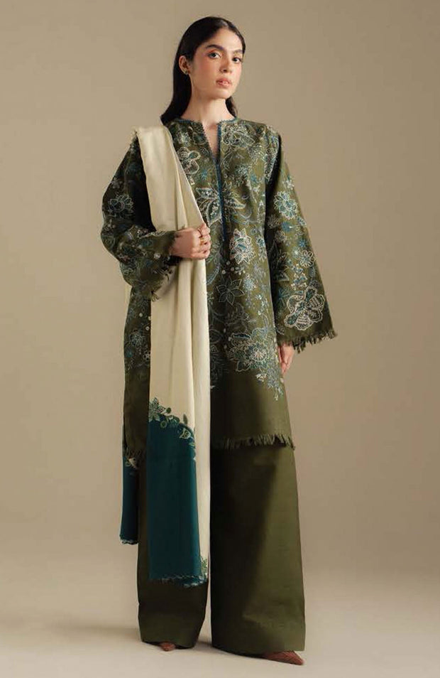 Zara_Shahjahan - COCO WINTER'25 BY ZARA SHAHJAHAN EMBROIDERED KHADDAR SUITS UNSTITCHED 3 PIECE - WINTER COLLECTION - aubranz.com