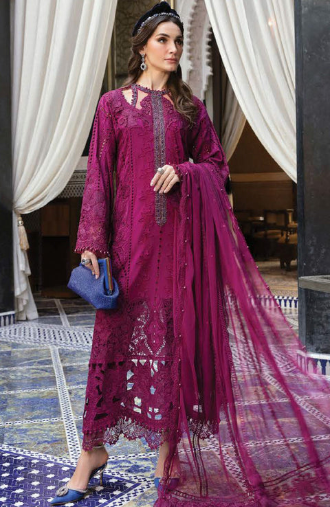 Mariab - Maria B Voyage a'Luxe x Morocco Luxury Lawn'25 Embroidered Suits Unstitched 3 Piece - Summer Collection - aubranz.com