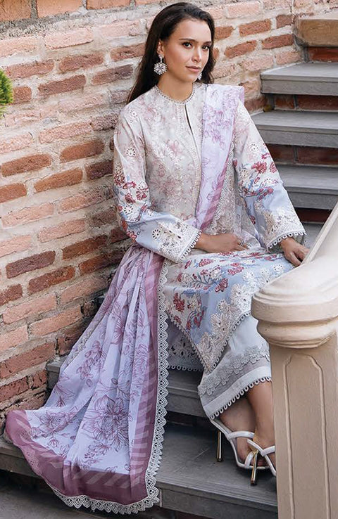 Afrozeh - Afrozeh Damask Lawn'25 Embroidered Suits Unstitched 3 Piece - Summer Collection - aubranz.com