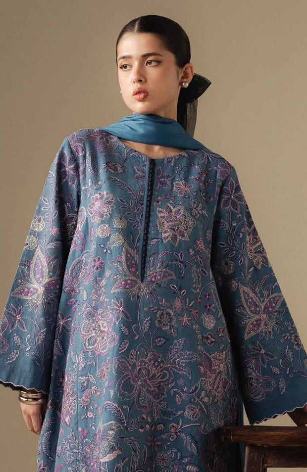 Zara_Shahjahan - COCO WINTER'25 BY ZARA SHAHJAHAN EMBROIDERED KHADDAR SUITS UNSTITCHED 3 PIECE - WINTER COLLECTION - aubranz.com