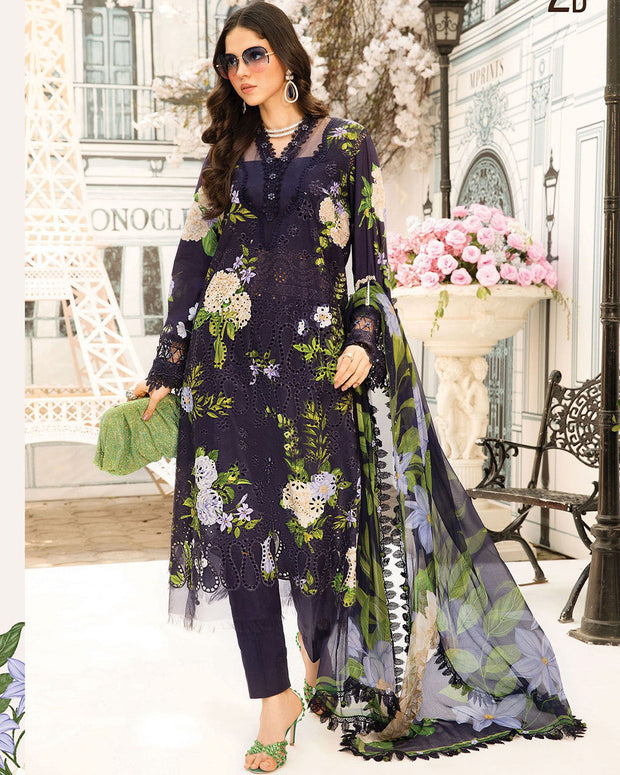Mariab - MPrint Eid Edit'25 By Maria B Embroidered Lawn Suits Unstitched 3 Piece - Summer Collection - aubranz.com