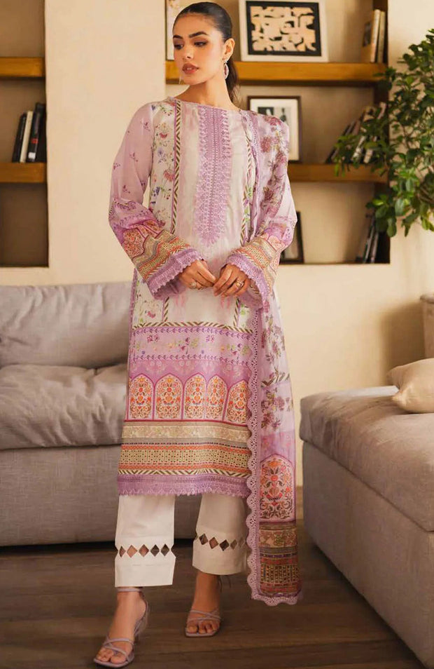 Freesia - Freesia Premium Lawn'25 Embroidered Suits Unstitched 3 Piece - Summer Collection - aubranz.com